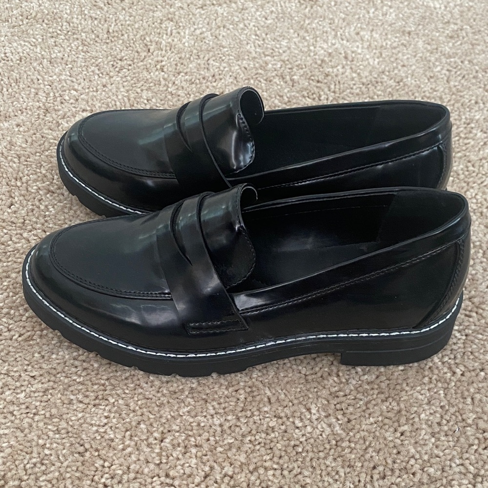 JustFab Black Loafers